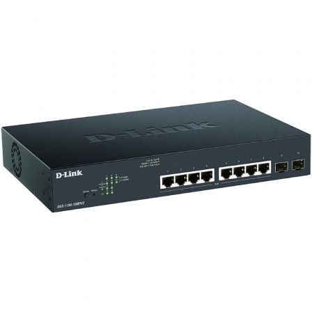 D-Link DGS-1100-10MPV2/E Switch Gestionado L2 con 8 Puertos PoE+ y 2 SFP